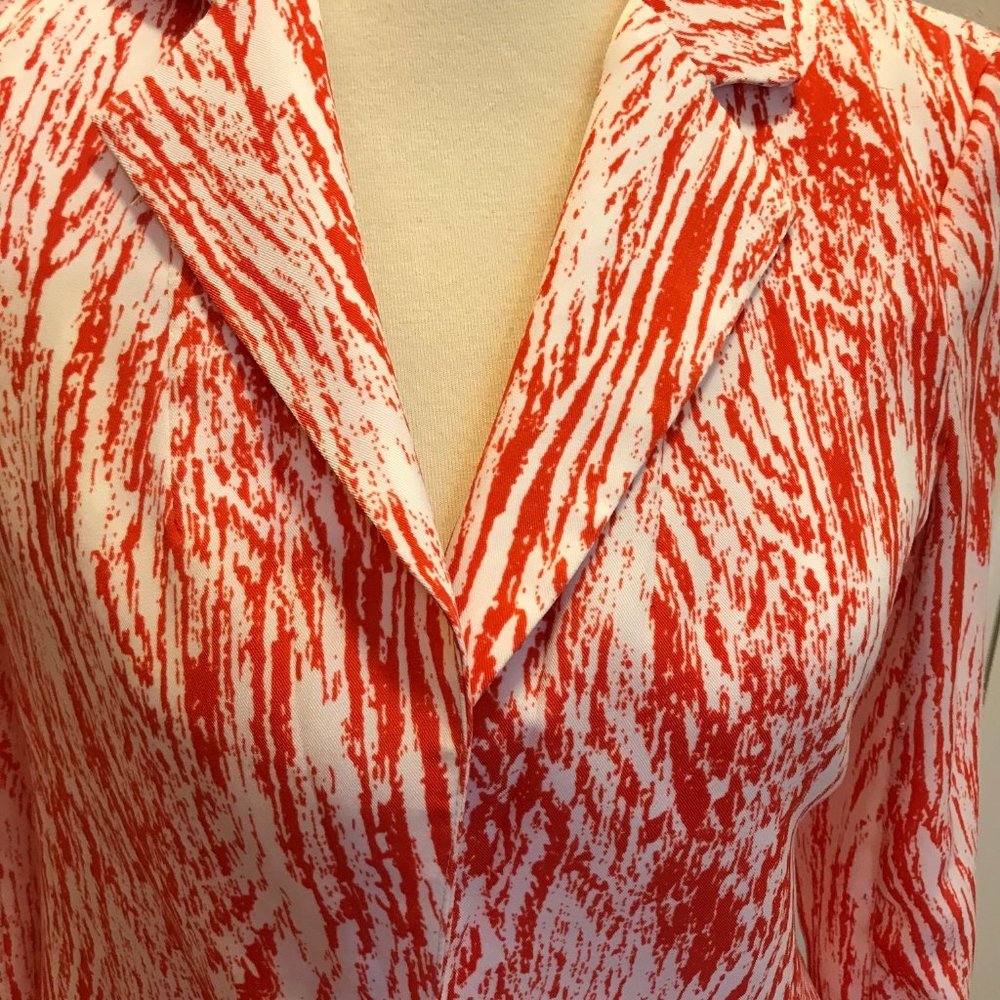 NWOT Ark & Co. Beautiful Orange & White  Blazer